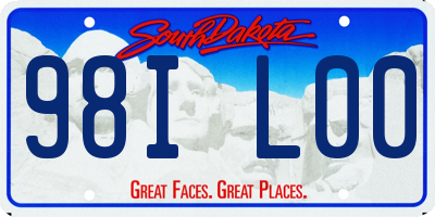 SD license plate 98IL00