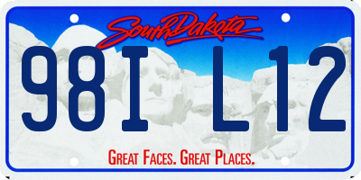 SD license plate 98IL12