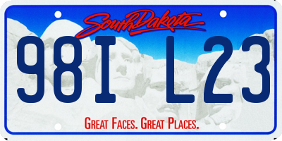 SD license plate 98IL23
