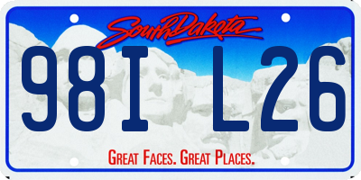 SD license plate 98IL26