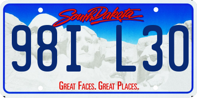 SD license plate 98IL30