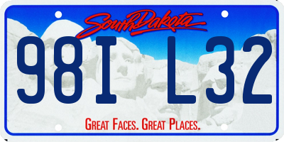 SD license plate 98IL32