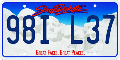 SD license plate 98IL37