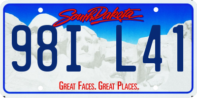 SD license plate 98IL41
