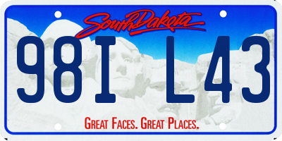 SD license plate 98IL43