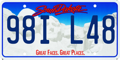 SD license plate 98IL48