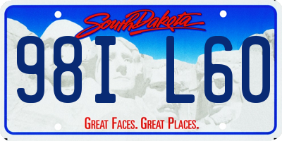 SD license plate 98IL60