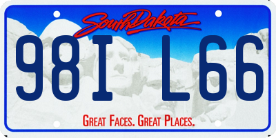 SD license plate 98IL66