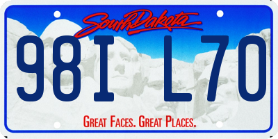 SD license plate 98IL70