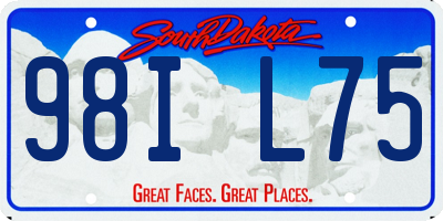SD license plate 98IL75