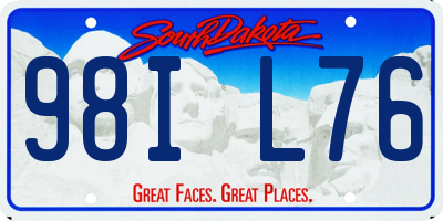 SD license plate 98IL76