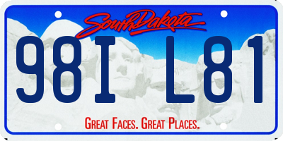 SD license plate 98IL81