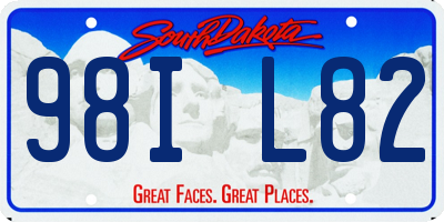 SD license plate 98IL82