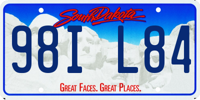 SD license plate 98IL84