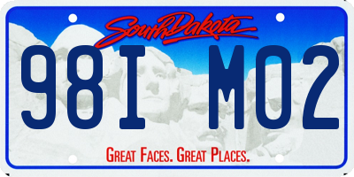 SD license plate 98IM02