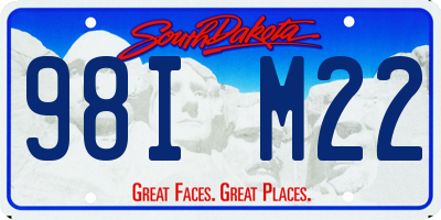 SD license plate 98IM22