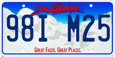 SD license plate 98IM25