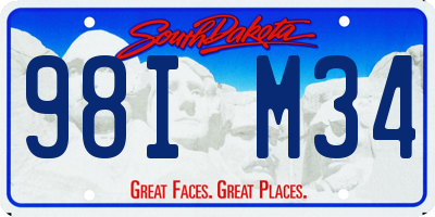 SD license plate 98IM34