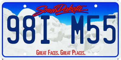 SD license plate 98IM55