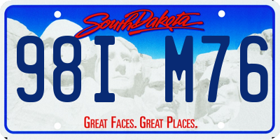 SD license plate 98IM76