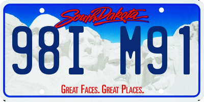 SD license plate 98IM91