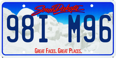 SD license plate 98IM96