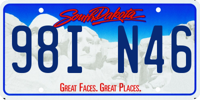 SD license plate 98IN46