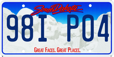 SD license plate 98IP04