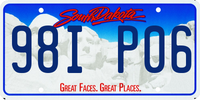 SD license plate 98IP06