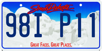 SD license plate 98IP11