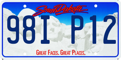 SD license plate 98IP12
