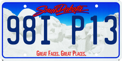 SD license plate 98IP13