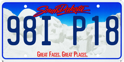SD license plate 98IP18