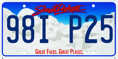 SD license plate 98IP25