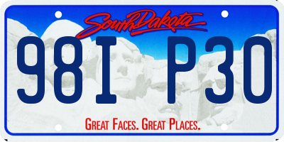 SD license plate 98IP30