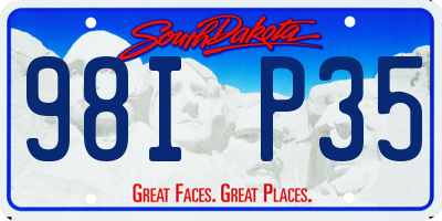 SD license plate 98IP35