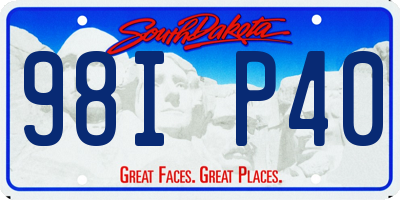 SD license plate 98IP40