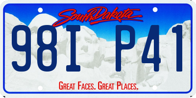 SD license plate 98IP41