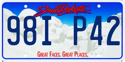 SD license plate 98IP42