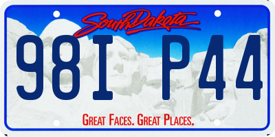 SD license plate 98IP44