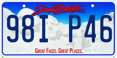 SD license plate 98IP46