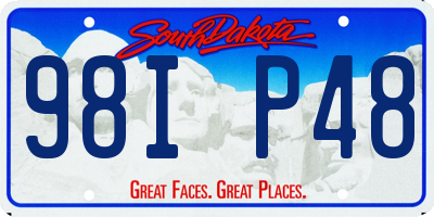 SD license plate 98IP48