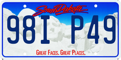 SD license plate 98IP49