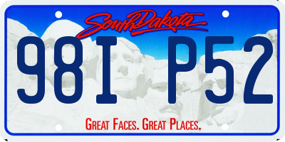 SD license plate 98IP52