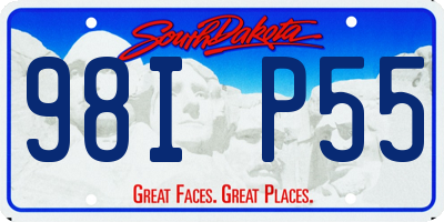SD license plate 98IP55