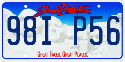 SD license plate 98IP56