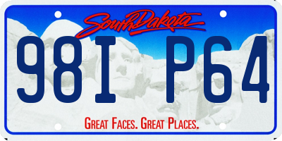 SD license plate 98IP64