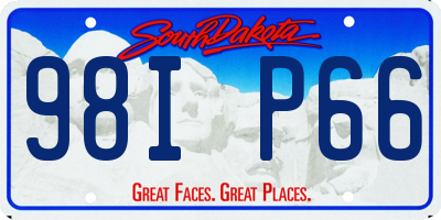 SD license plate 98IP66