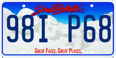 SD license plate 98IP68