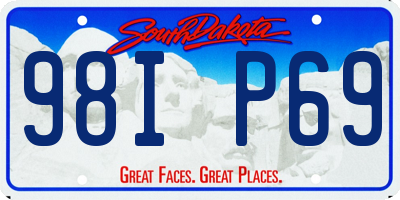 SD license plate 98IP69